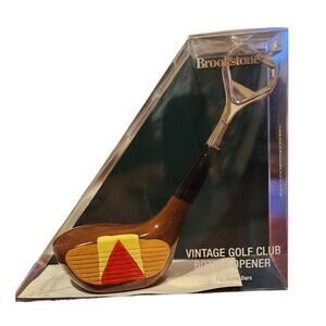 Brookstone Golf Club Vintage Bottle Opener For Home Bar NEW